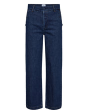 Load image into Gallery viewer, Nümph Nuamber pants dark blue denim with buttons LONG