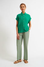 Load image into Gallery viewer, Louche Abinaya short sleeve shirt green