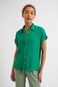 LOuche Abinaya shirt green