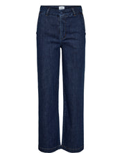 Load image into Gallery viewer, Nümph Nuamber pants dark blue denim with buttons LONG