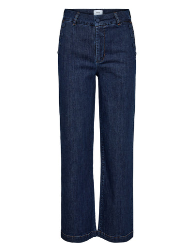 Nümph Nuamber pants dark blue denim with buttons SHORT/LONG