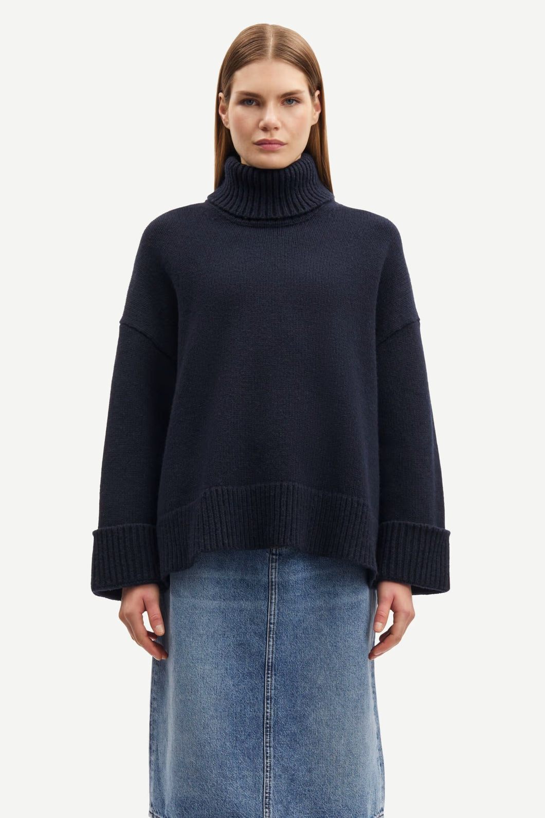 Samsoe Samsoe Sakeiko turtleneck mörkblå