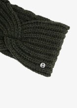 Load image into Gallery viewer, EmmaMalena Stickat Head band Mossgrön/Navy/Beige - kunigunda.se