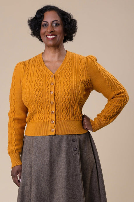 Emmy The Ice Breaker Cardigan - Mustard - kunigunda.se