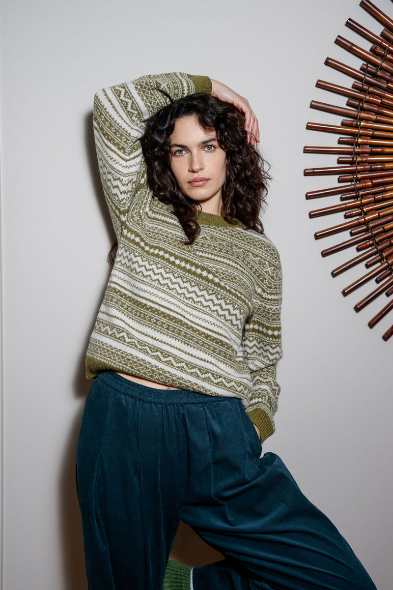 Komodo Tinsel jumper green